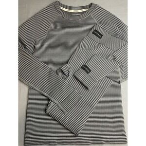 Lucky Brand Womens Gray Striped Thermal Pajama Set Long Sleeve Leggings Small